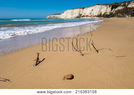 Beach of Eraclea Minoa in Sicily Italy
