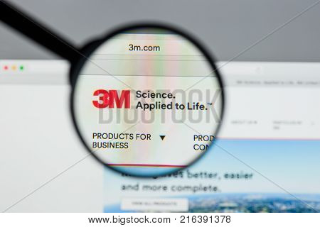 Milan, Italy - August 10, 2017: 3M Website Homepage. Is An American Multinational Conglomerate Corpo