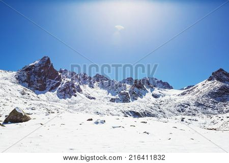 Autumn season in  Kackar Mountains in the Black Sea region of Turkey. Beautiful mountains landscape.