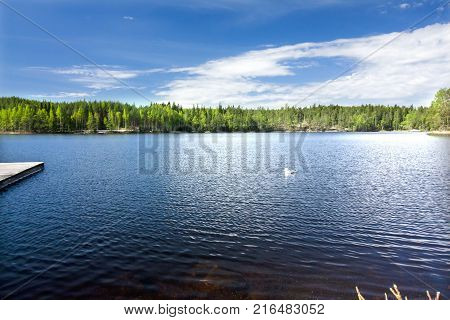 Beautiful Lake In The National Park Repovesi, Finland, South Karelia.