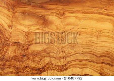 Close up yellow and brown pattern of olive wood woodgrain texture background