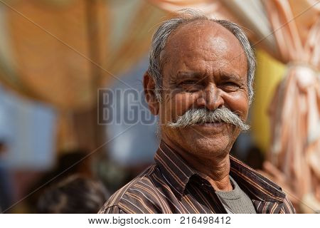 Lakheri, India, November 7, 2017 : Women At The Temple During Lakheri Festival, A Part Of Bundi Utsa