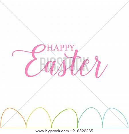 Colorful Happy Easter egg card in vector format.