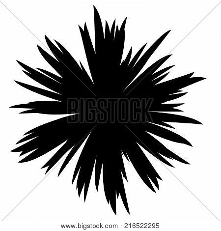 Black and White Flowers Silhouette, Spring and Valentines Day, Abstract Imprints Silhouettes of Meadow Chamomiles Artwork for Textiles, Fabrics
