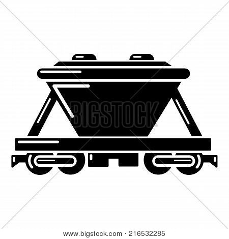 Goods train icon. Simple illustration of goods train vector icon for web