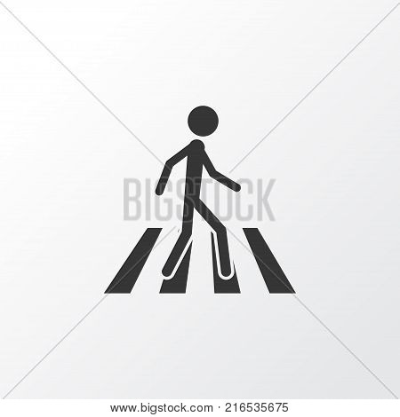Zebra crossing icon symbol. Premium quality isolated pedestrian element in trendy style.