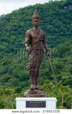 Ratchapak Park, Hua Hin, Prachuap Khiri Khan Province, Thailand. - OCTOBER 11, 2015 : Great Giant 7 King Statues Hua Hin Thailand.