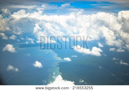 Aerial Shot of Clouds in Sky top view