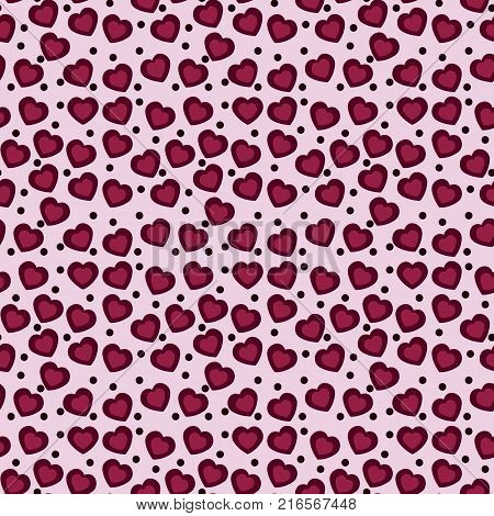 Hearts seamless pattern. Background pattern. Vector illustration