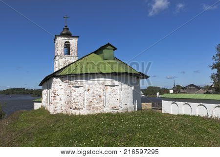 Vvedensky church near Voskresensky Goritsky female monastery in the village of Goritsy Vologda region, Russia