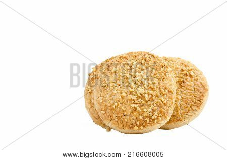 almond cookies or tortos de almendra. Typical spanish sweets. Crhistmas cookies
