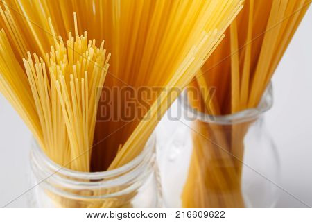 Spaghetti, Twine Bound, Stand Vertically Isolated On White Background