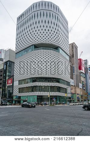 Tokyo Japan - August 30 2016: Ginza place in Ginza the famous luxury shopping street in Tokyo