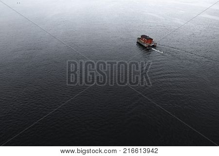 raft motorboat sauna in one tourist boat
