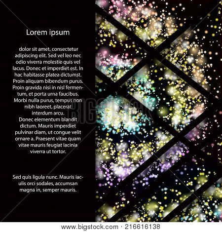 Vector fantasy cosmic galaxy background. Space nebula and cosmos stars outer space background with milky way style spiral galaxy. Starry colorful sky