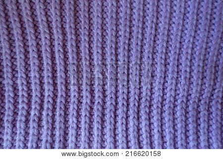 Handmade violer rib knit fabric with vertical wales
