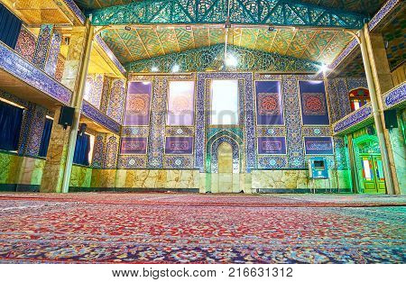 The Entrance Portal To Hazayer Mosque In Yazd