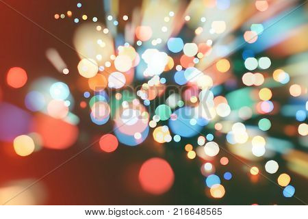 celebration Twinkly Lights and Stars Christmas Background