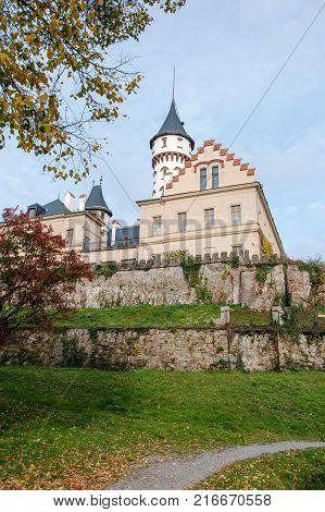 Old and historic castle Radun in the Northern Moravia, Czech Republic
