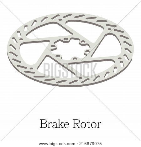 Brake rotor icon. Isometric illustration of brake rotor vector icon for web