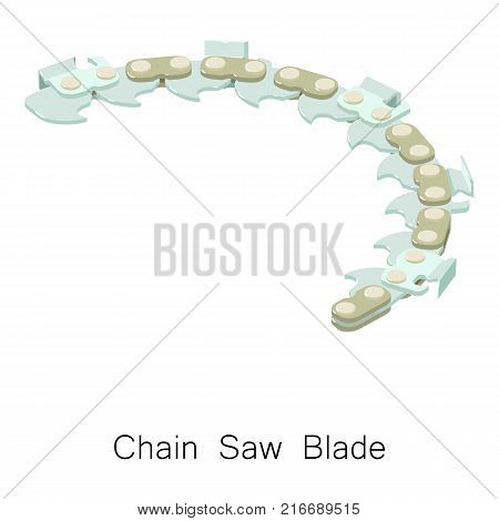 Chain saw blade icon. Isometric illustration of chain saw blade vector icon for web