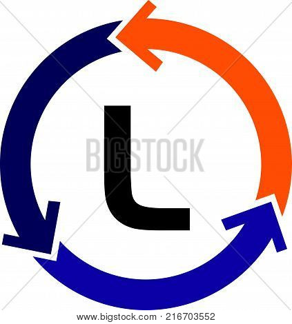 Management Process Letter L Logo Design Template Vector
