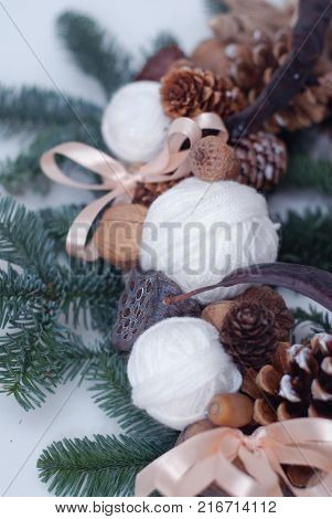 Rustic Nature Components Cristmas Wreath Eco Decorations