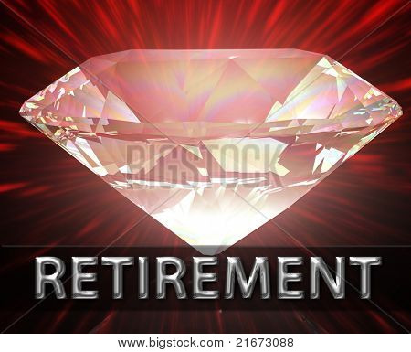 Luksus Pension rigdom besparelser investeringer koncept baggrund diamant illustration