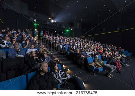 Spectators Watching In The Cinema