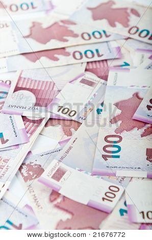 Arka plan ile Azerbaycan manatdan dolu