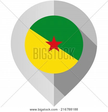 Marker with flag for map, vector illustration on white background