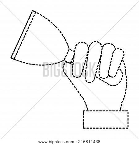 Hand With Spatula Tool Isolated Icon Vector Illustration Design