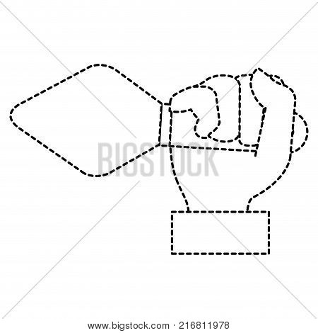 Hand With Spatula Tool Isolated Icon Vector Illustration Design