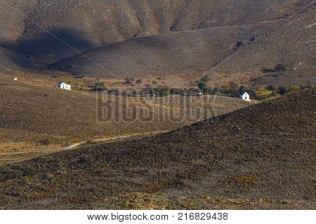 Two small churches and in the countryside of Psara island in Greece.