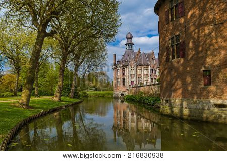 Ooidonk Castle in Belgium - architecture background