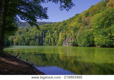 Terek River In Thurso Mountain Valley. Mtskheta-mtianeti Region, Georgia