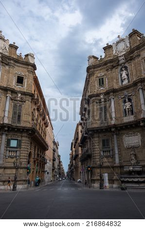 Erice, Italy - September 06, 2017: Main Cathedral of EriceSicily Santa Maria Assunta