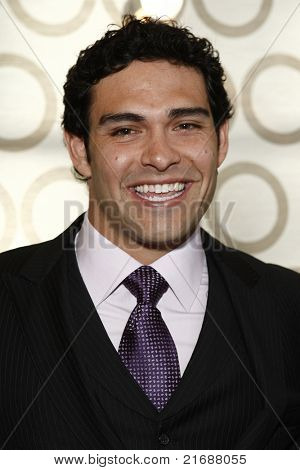LOS ANGELES - 10 de mayo: Mark Sanchez como Mark Sanchez de los Jets de la NFL es honrado por el centro de la ciudad de Gam