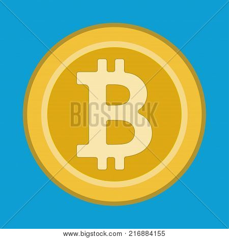 Coin sign icon for internet money. Crypto currency symbol and coin image for using in web projects or mobile applications. Blockchain based secure cryptocurrency. Isolated vector illustration.