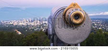 View Of Brisbane And Surrounding Suburbs From Mount Coot-tha During The Day