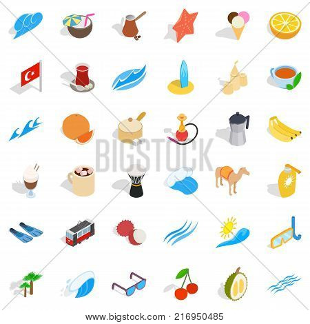 Istambul icons set. Isometric style of 36 istambul vector icons for web isolated on white background