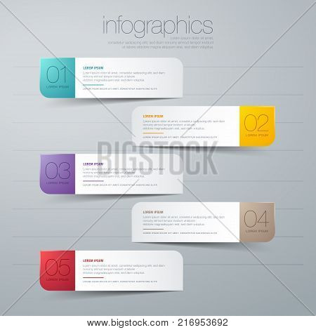 modern vector infographic diagram with bars in different colors