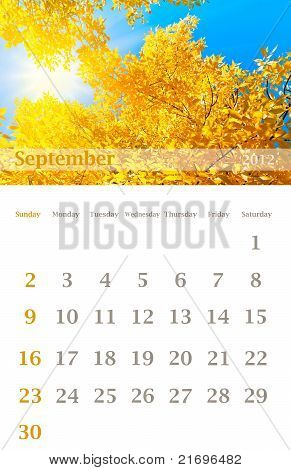 Kalender 2012, September