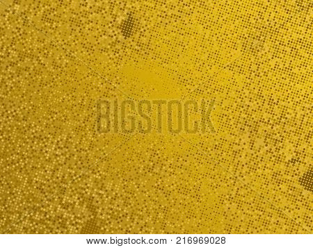 Gold Sequins Texture. Abstract Halftone Background. Vector Golden Pattern Of Round Elements