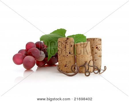 Trzy korki z winogron