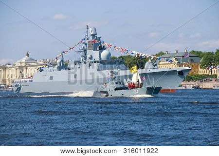 Saint Petersburg, Russia - July 25, 2019: The Landing Boat Of Project 11770, 