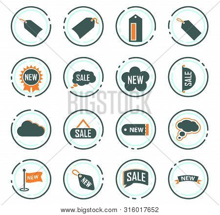 New Stiker And Label Icon Set For Web Sites And User Interface