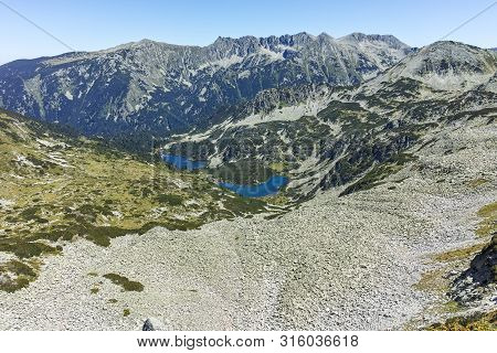 Amazing View Of Vasilashki Lakes And Polezhan Peak, Pirin Mountain, Bulgaria