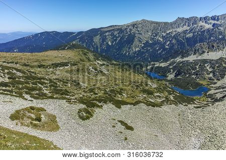 Amazing View Of Vasilashki Lakes And Polezhan Peak, Pirin Mountain, Bulgaria
