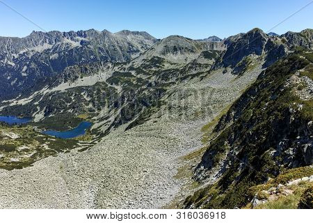 Amazing View Of Vasilashki Lakes And Polezhan Peak, Pirin Mountain, Bulgaria